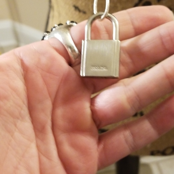 AUTHENTIC PRADA LOCK & KEYS ON 2 NECKLACES - Picture 3 of 3